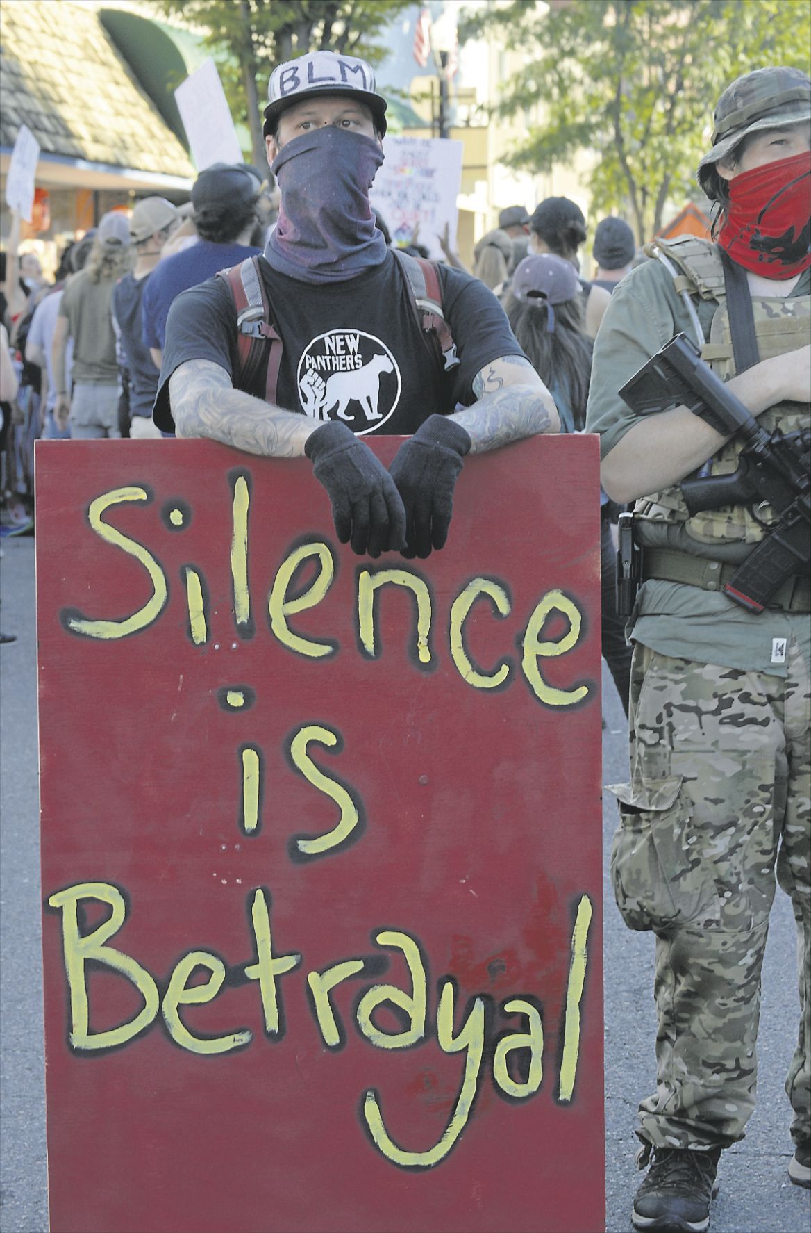 BLM silence sign